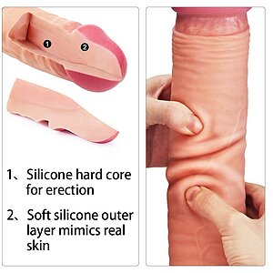 Dildo Dual Layered Platinum 30cm