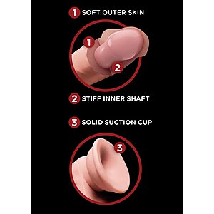 Dildo 3D Cu Testicule 24cm