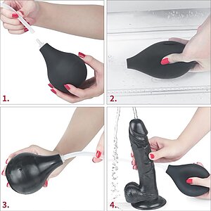 Dildo 23cm Cu Ejaculare Extremă Negru