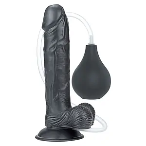 Dildo Realist Cu Ventuza Si Testicule 23 Cm Dildo Cu Bulb De Storcere Pentru Ejaculare