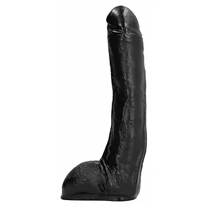 Dildo Realist 28 Cm Pentru Anal Dildo All Black 28 Cm Negru Realist