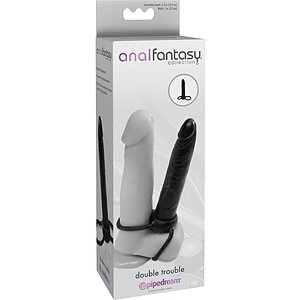 Dildo Anal Double Trouble 15cm Negru