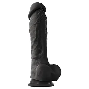 Dildo Colour Soft 8 Inch Negru pe SexLab