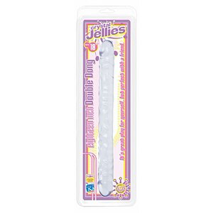 Dildo Crystal Jellies Double 18 Inch Transparent