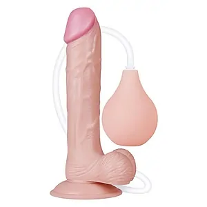 Dildo Realist Din Pvc Cu Functie De Squirt Dildo Cu Ejaculare Squirt Natural Cu Ventuza
