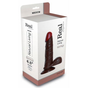 Dildo cu ventuză Real Rapture 16.5 cm Maro