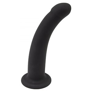 Dildo Curbat din Silicon cu Ventuză 12 cm Negru pe SexLab