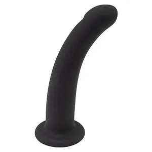 Dildo Curbat din Silicon cu Ventuza 12 cm Negru pe SexLab