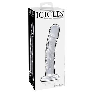 Dildo de Sticlă Icicles No 62 Transparent 18cm