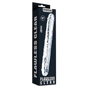 Dildo Dublu 30cm Flawless Transparent