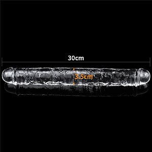 Dildo Dublu 30cm Flawless Transparent
