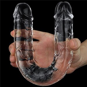 Dildo Dublu 30cm Flawless Transparent