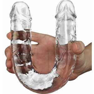 Dildo Dublu 30cm Flawless Transparent