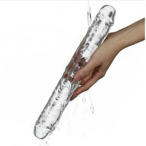 Dildo Dublu 30cm Flawless Transparent