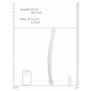 Dildo Dublu Non Realistic C Transparent