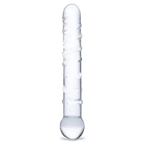 Dildo Glass Callisto Clear Transparent Dildo Glass Callisto Clear Transparent pe SexLab