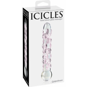 Dildo Icicles Hand Blown Glass 17.8cm Transparent