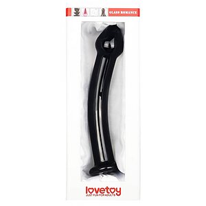 Dildo Just Fun Glass Romance Negru pe SexLab