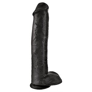 Dildo King Penis 38.1cm Negru pe SexLab