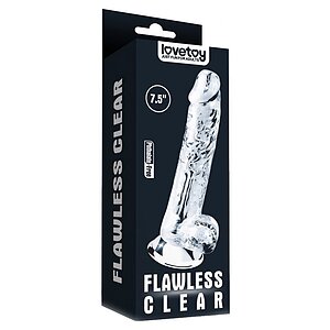 Dildo Lovetoy 19cm Flawless Transparent