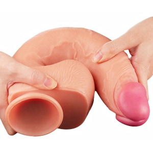 Dildo Realistic 30cm Dual Layered Platinum