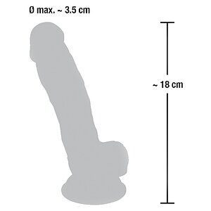 Dildo Realistic Medical Silicone 18cm