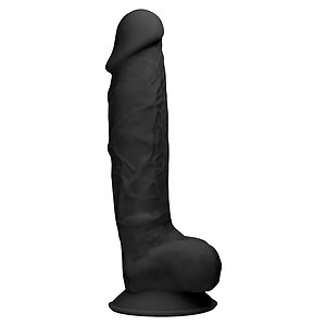 Dildo Realrock Ultra Silicone Negru pe SexLab