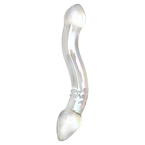 Dildo Rimba Sensual Glass Valeria Transparent pe SexLab