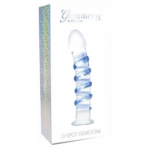 Dildo Sticlă 18cm Worxx Punct G Gemstone Transparent