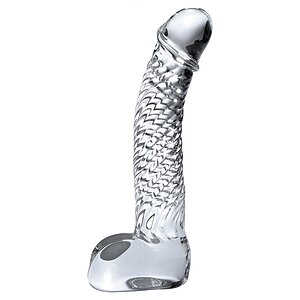 Dildo Sticlă Icicles No.61 Transparent pe SexLab