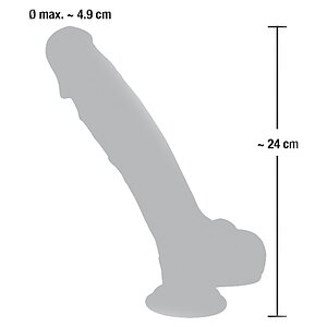 Dildo Ventuză Medical Silicone 24cm