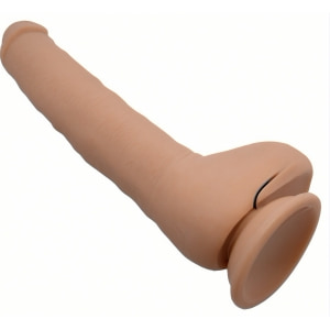 Dildo Vibrant Realist cu Ventuză Material TPR
