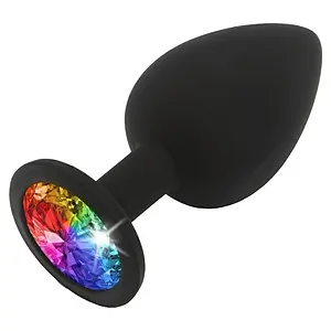 Dop Anal Bijuterie Curcubeu Mare Negru Dop Anal Bijuterie Curcubeu Mare Negru pe SexLab