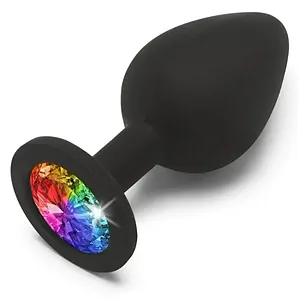 Dop Anal Bijuterie Curcubeu Mediu Negru Dop Anal Bijuterie Curcubeu Mediu Negru pe SexLab