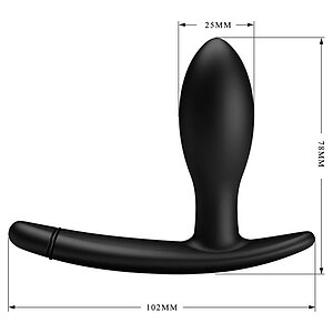 Dop Anal Gonflabil Pretty Love Drake 7.8cm Negru