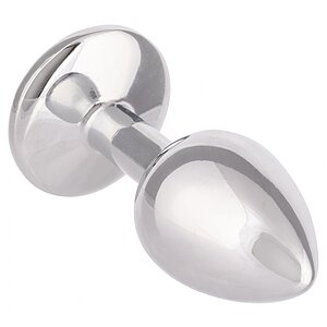 Dop Anal Jewel Mic cu Cristal Ametist, Elegant Argintiu