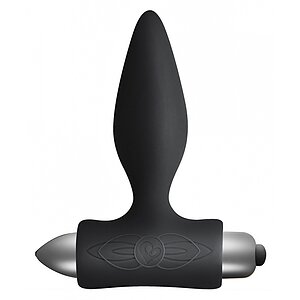 Dop Anal Vibrator Rocks-Off Petite – 7 Funcții, Discret Negru pe Sexlab.ro