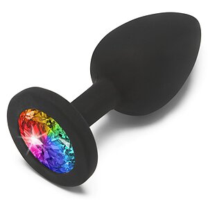 Dop Anal Cu Bijuterie Curcubeu Mic Plug Anal Mic Control Intensitate Insertie