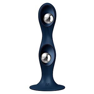 Double Ball-R Weighted Dildo Albastru pe SexLab