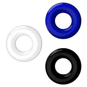 Doughnut Penis Rings 3 buc Multicolor pe SexLab