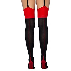 Dresuri Contrast Top Thigh High Negru XS-L