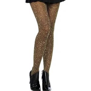 Dresuri Leg Avenue Lurex Tights Negru pe Sexlab.ro