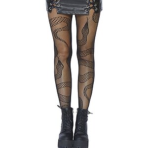 Dresuri Leg Avenue Snake Net Tights Negru pe SexLab