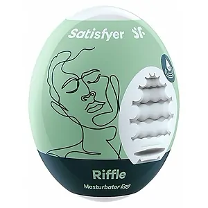 Satisfyer Egg Single Riffle Verde Masturbator Flexibil Egg Pentru Incepatori