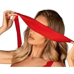 Eșarfă Obsessive Satinată Roșie Roșu pe SexLab