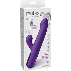 Fantasy For Her Super Sonix Thruster 22 cm Reîncărcabil Mov