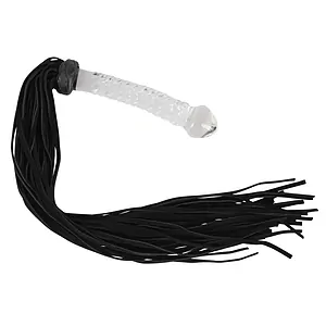 Flogger Glass 2 În 1 Bad Kitty Negru pe Sexlab.ro