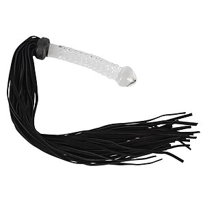 Flogger Glass 2 In 1 Bad Kitty Negru pe SexLab