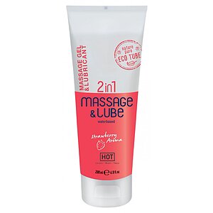 Gel HOT 2in1 Masaj Si Lubrifiant Capsuni pe SexLab