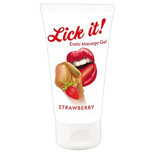 Gel Lick it! Strawberry pe Sexlab.ro